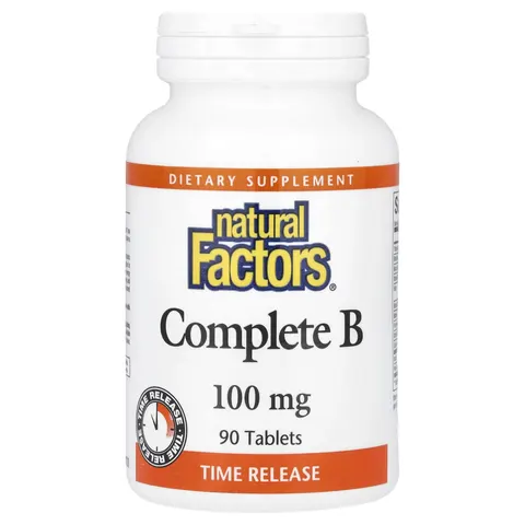 Natural Factors, Complete B, 90 Tablets – image 3