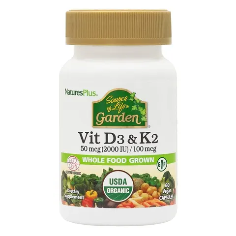 NaturesPlus Garden Vitamin D3&K2; 60 Capsules – image 3
