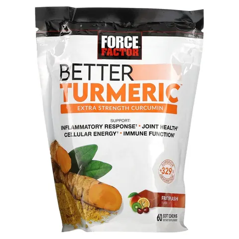 Force Factor, Better Turmeric, Extra Strength Curcumin, Fruit Splash, 60 Soft Chews – image 3