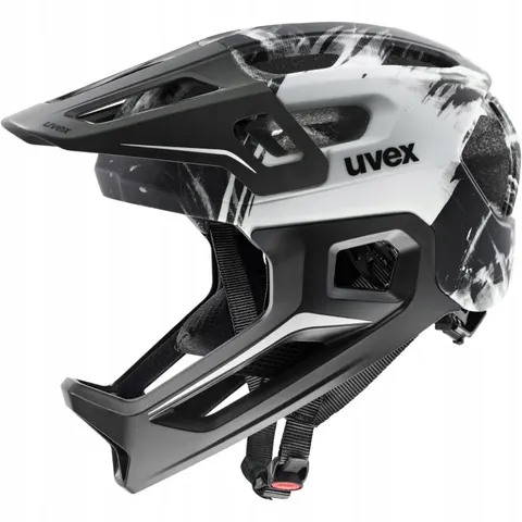 Kask rowerowy Uvex React Jr Fullface black-white 52-56cm – zdjęcie 5