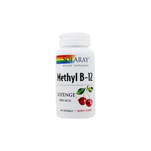 Solaray - Methyl B12 Cherry 5000 mcg. - 60 Lozenges – image 2