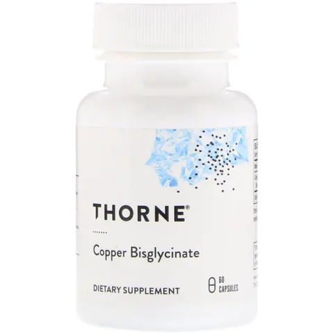 Thorne Research, Copper Bisglycinate, 60 Capsules – image 2