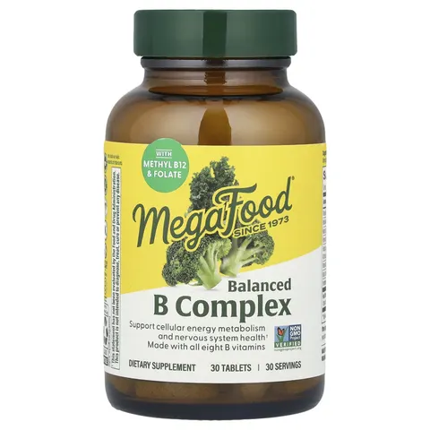 MegaFood, Balanced B Complex, 30 Tablets – image 2