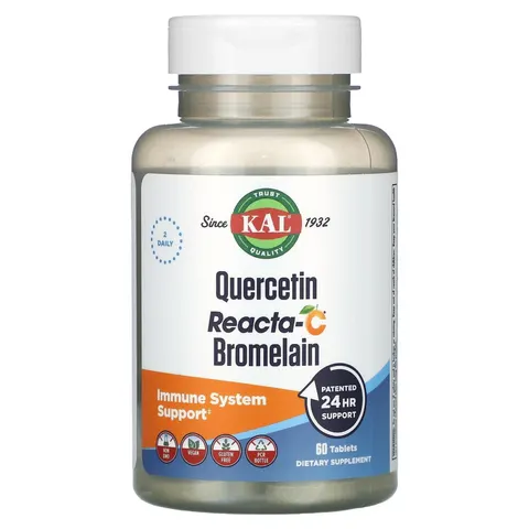 KAL, Quercetin Reacta-C Bromelain, 60 Tablets – image 2