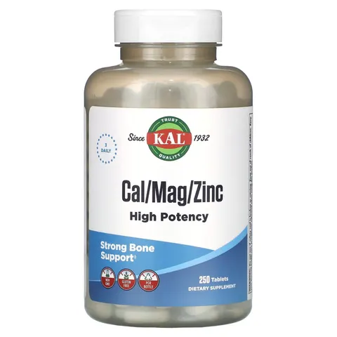KAL, Cal/Mag/Zinc, High Potency, 250 Tablets – image 2