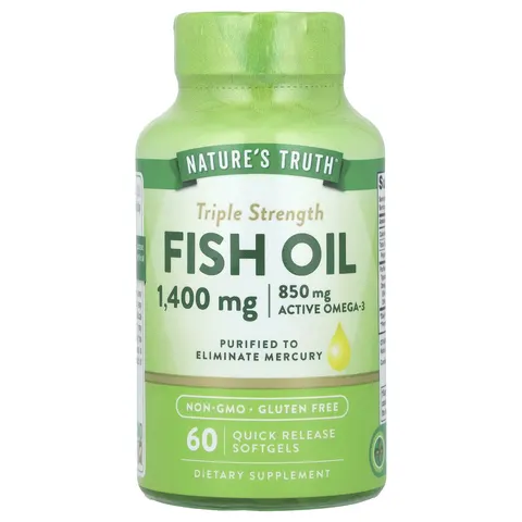 Nature's Truth, Triple Strength Fish Oil, 60 Quick Release Softgels – image 3