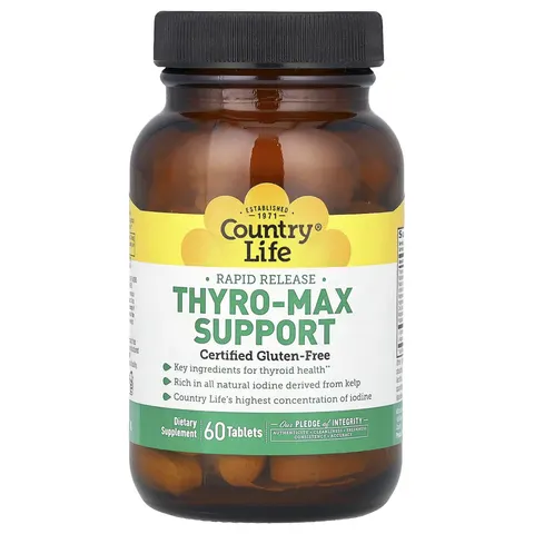 Country Life, Rapid Release Thyro-Max Support, 60 Tablets – image 2