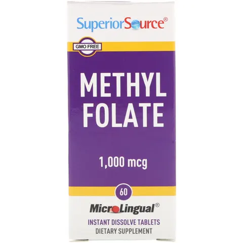 Superior Source, Methyl Folate, 1,000 mcg, 60 Tablets – image 2