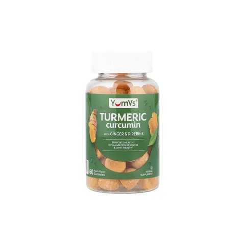 Turmeric Curcumin With Ginger & Piperine Gummies, Peach – image 2