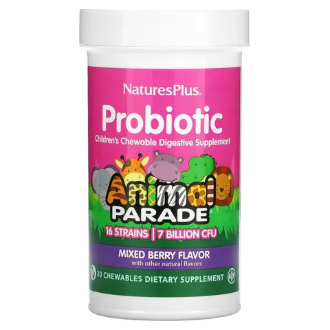 NaturesPlus Animal Parade Probiotic 30 Mastic Tablets – image 3