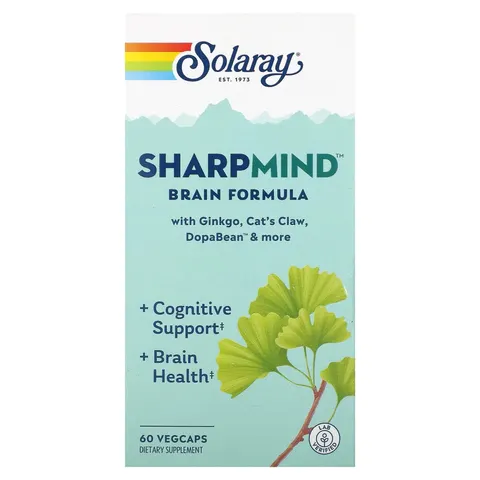 Solaray, SharpMind, Brain Formula, 60 VegCaps – image 2