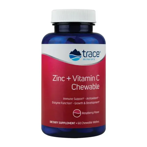 Trace Minerals- Zinc + Vitamin C Chewable - Raspberry – image 2