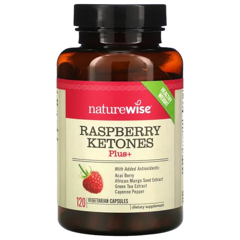 NatureWise, Raspberry Ketones Plus+, 120 Vegetarian Capsules – image 2