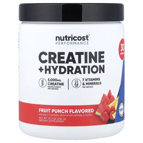 Nutricost, Performance, Creatine + Hydration, Fruit Punch, 10.1 oz (282 g) – image 3