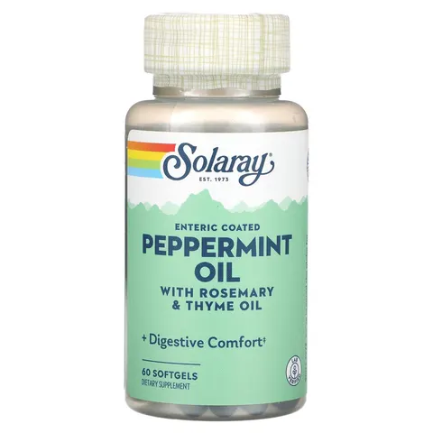 Solaray, Peppermint Oil, 60 Softgels – image 2
