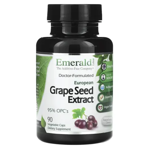 Emerald Laboratories, European Grape Seed Extract, 90 Vegetable Caps – image 2