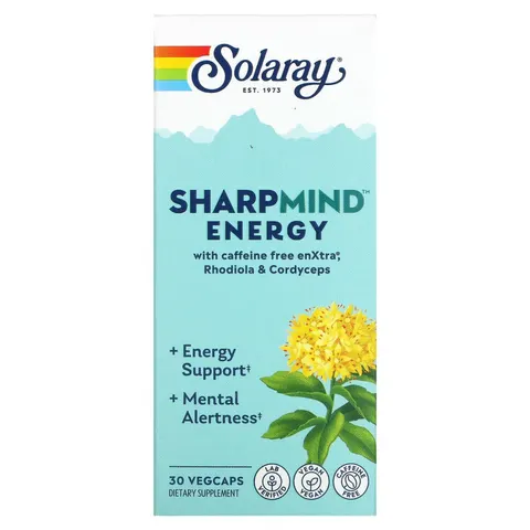Solaray, SharpMind, Energy, 30 Vegcaps – image 2