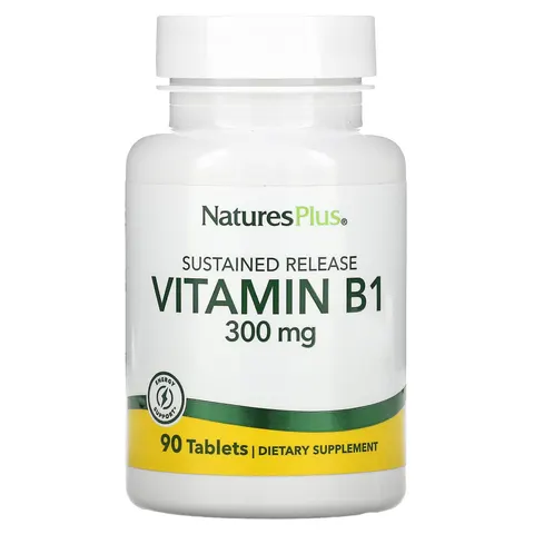 NaturesPlus, Vitamin B1, 300 mg, 90 Tablets – image 2