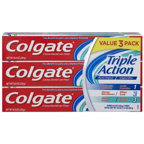 Colgate Triple Action Toothpaste Mint - 8.0 Ounce (3 Pack) – image 2