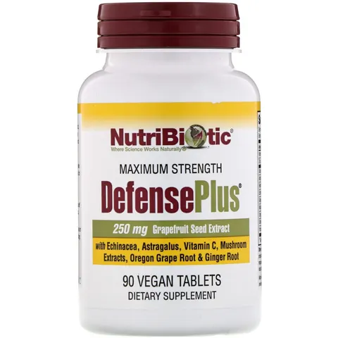 NutriBiotic, DefensePlus, Maximum Strength, 90 Vegan Tablets – image 2