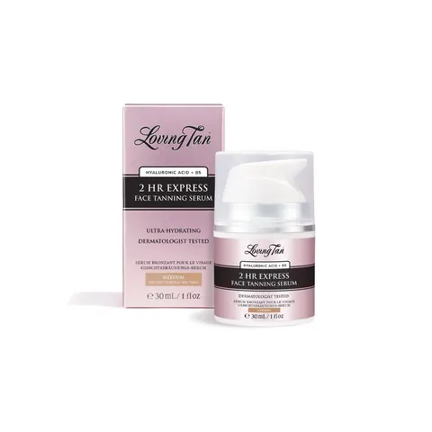 Loving Tan 2 HR Express Face Tanning Serum Medium 30ml – image 3