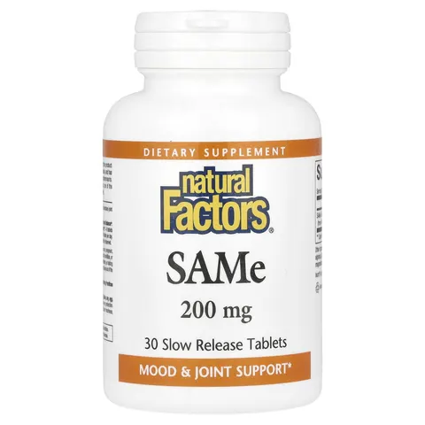 Natural Factors, SAMe , 200 mg, 30 Slow Release Tablets – image 2