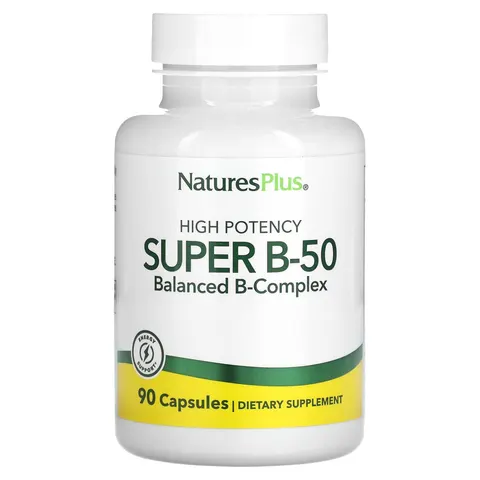 NaturesPlus, High Potency Super B-50, 90 Capsules – image 2