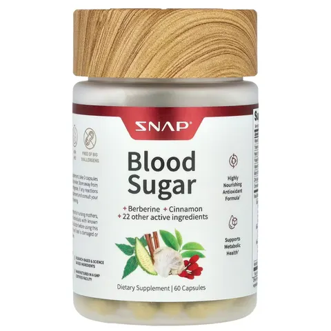Snap Supplements, Blood Sugar, 60 Capsules – image 3