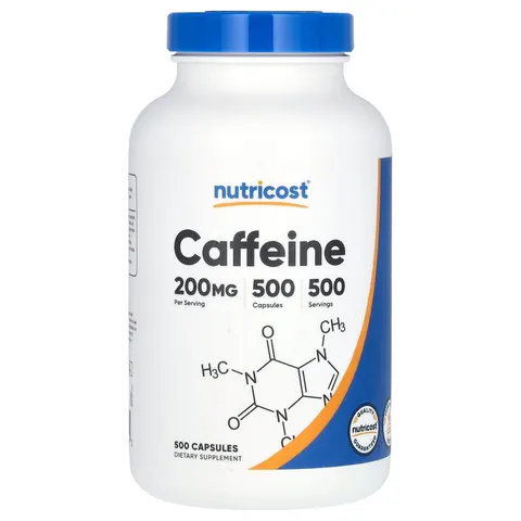 Nutricost, Caffeine, 200 mg, 500 Capsules – image 2