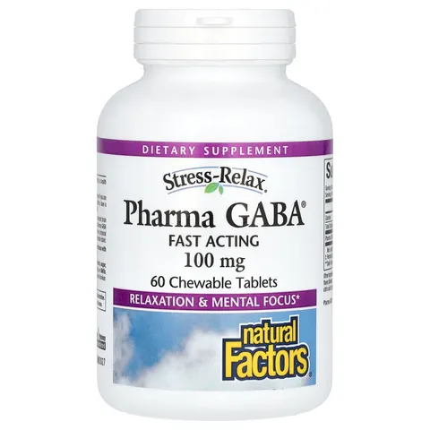 Natural Factors GABA – Sleep Support, Calm & Focus | 60 Chewable Tablets – image 4