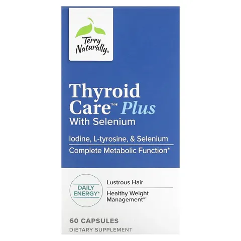 Terry Naturally, Thyroid Care Plus with Selenium, 60 Capsules – image 2