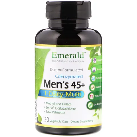 Emerald Laboratories, Men's 45+ 1-Daily Multi, 30 Vegetable Caps – image 2