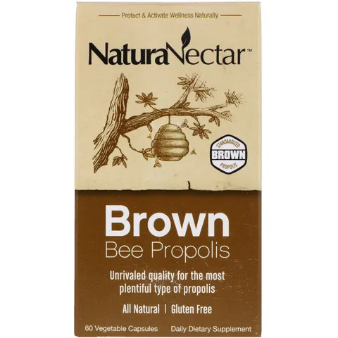 NaturaNectar, Brown Bee Propolis, 60 Vegetable Capsules – image 2