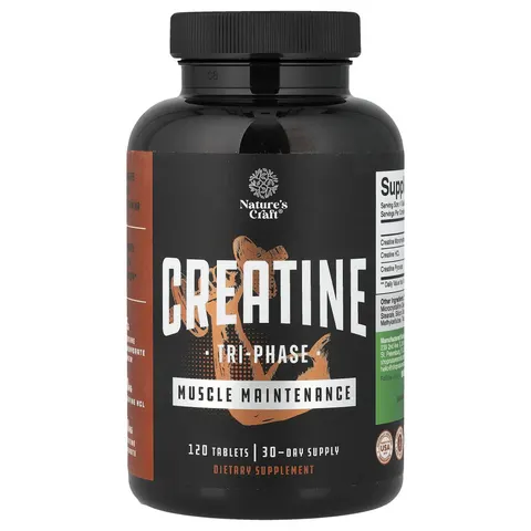 Nature's Craft, Creatine, Tri-Phase, 90 Tablets – image 2