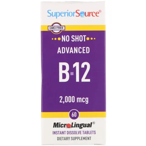 Superior Source, Advanced B-12, 2,000 mcg, 60 Tablets – image 2