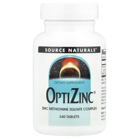 Source Naturals, OptiZinc, 240 Tablets – image 3