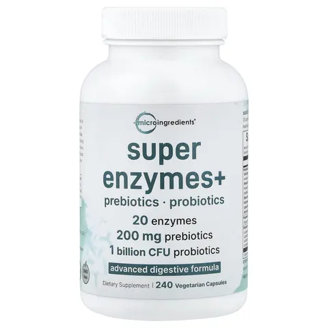 Micro Ingredients, Super Enzymes+, 240 Vegetarian Capsules – image 2