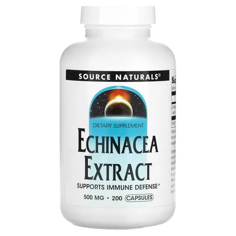 Source Naturals, Echinacea Extract, 500 mg, 200 Capsules – image 2