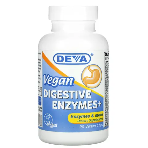 Deva, Vegan Digestive Enzymes+, 90 Vegan Caps – image 2