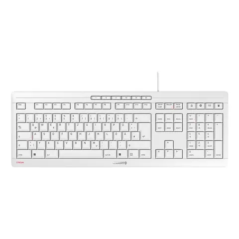 CHERRY STREAM Tastatur Wired DE 1.80m weiß/grau – Bild 5