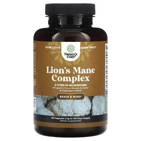 Nature's Craft, Lion's Mane Complex, 120 Capsules – image 2