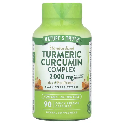 Nature's Truth, Turmeric Curcumin Complex Plus BioPerine Black Pepper Extract, 90 Quick Release Capsules – image 2