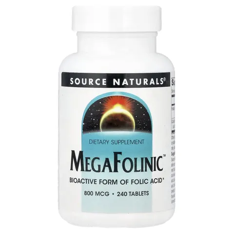 Source Naturals, MegaFolinic, 800 mcg, 240 Tablets – image 2