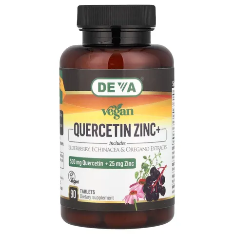Deva, Vegan Quercetin Zinc+, 90 Tablets – image 2