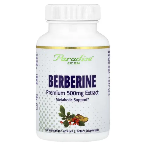 Paradise Herbs, Berberine Extract, 60 Vegetarian Capsules – image 2
