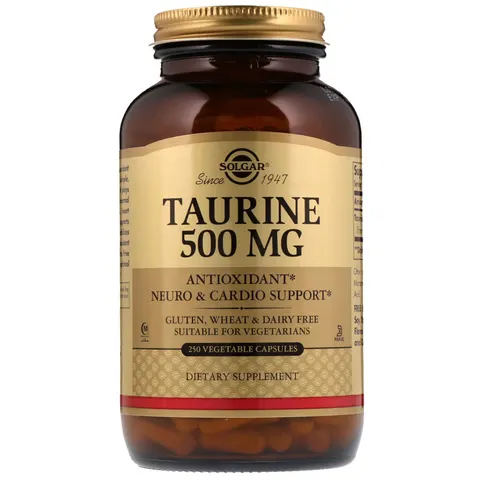 Solgar, Taurine, 500 mg, 250 Vegetable Capsules – image 2