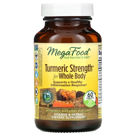 MegaFood, Turmeric Strength for Whole Body, 60 Tablets – image 2