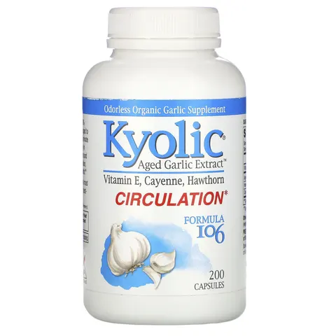 Kyolic, Aged Garlic Extract, Circulation, Formula 106, 200 Capsules – image 2