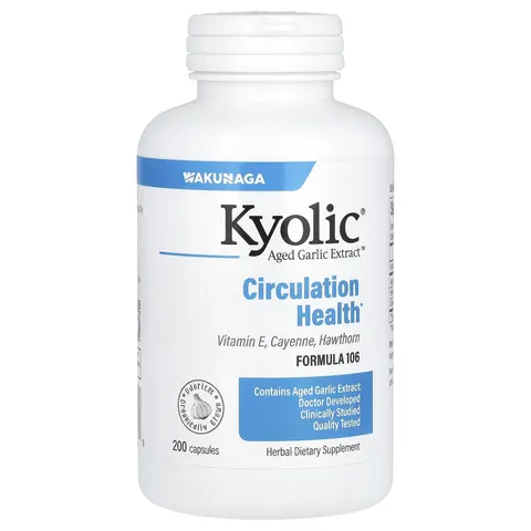 Kyolic, Aged Garlic Extract, Circulation, Formula 106, 200 Capsules – image 3