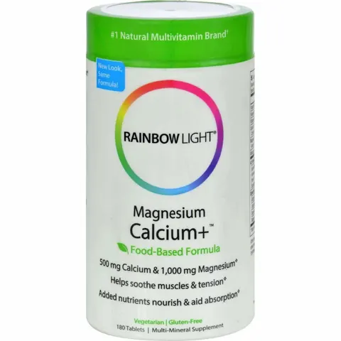 Rainbow Light Magnesium Calcium Plus - 180 Tablets – image 2